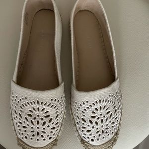 Kelly and Katie flower espadrilles.  Size 8 1/2.  Worn one time.  Canvas flat